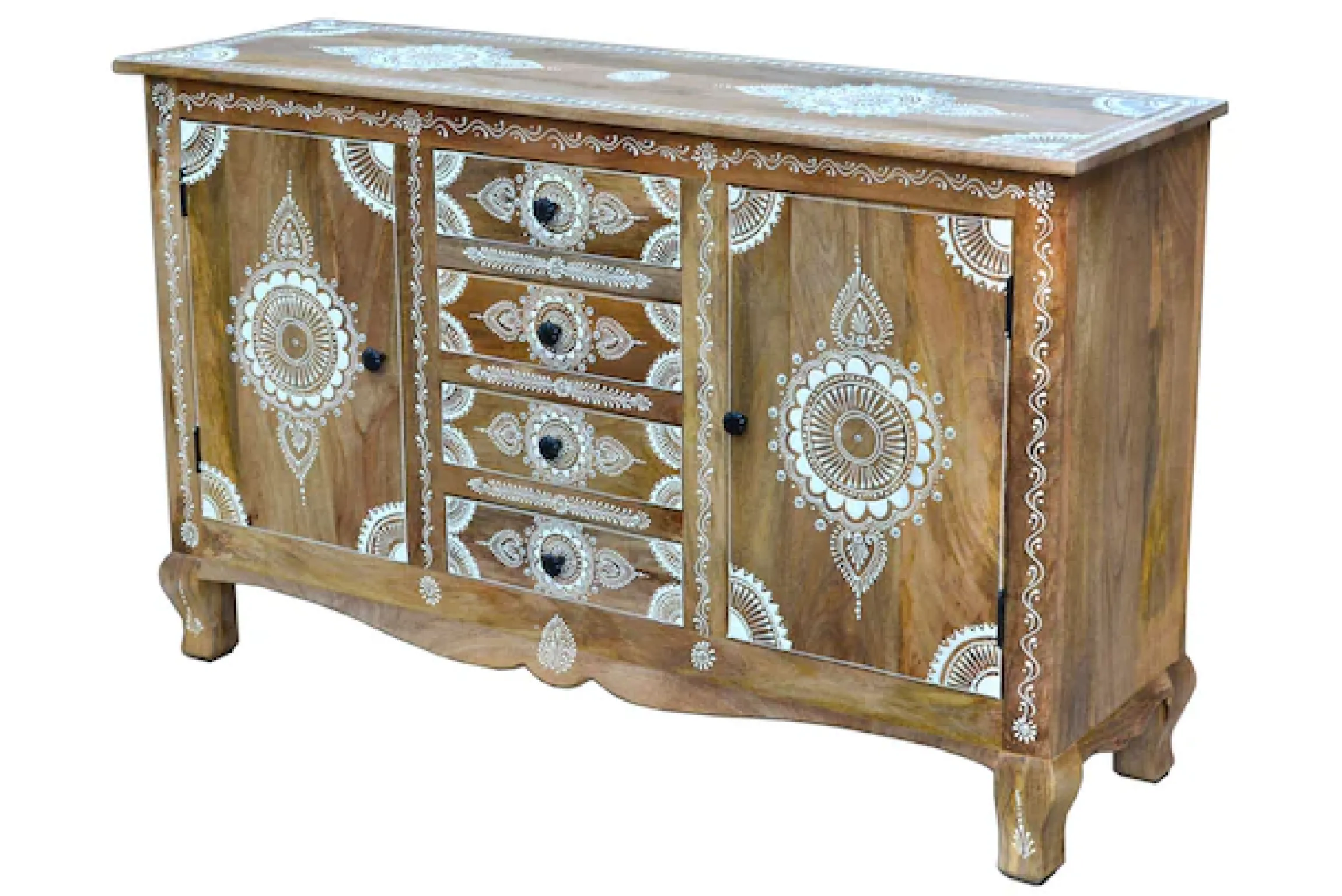 OTTO home Sideboard »Gullaba« Kommode, Hand bemalt, Breite 140 cm