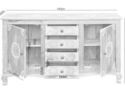 OTTO home Sideboard »Gullaba« Kommode, Hand bemalt, Breite 140 cm
