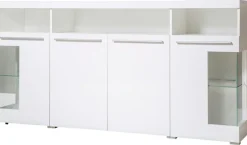 OTTO home Sideboard »India,Breite 182cm, stilvolle Kommode mit Glastüren« Kombikommode viel Stauraum, Einlegeböden verstellbar,ohne Beleuchtung