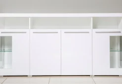 OTTO home Sideboard »India,Breite 182cm, stilvolle Kommode mit Glastüren« Kombikommode viel Stauraum, Einlegeböden verstellbar,ohne Beleuchtung