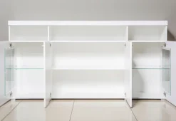 OTTO home Sideboard »India,Breite 182cm, stilvolle Kommode mit Glastüren« Kombikommode viel Stauraum, Einlegeböden verstellbar,ohne Beleuchtung