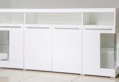 OTTO home Sideboard »India,Breite 182cm, stilvolle Kommode mit Glastüren« Kombikommode viel Stauraum, Einlegeböden verstellbar,ohne Beleuchtung