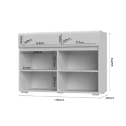 OTTO home Sideboard »Invictus, Kommode Breite 118 bzw.176 cm, T/H:45/85cm« Soft-Close Funktion, höhenverstellbare Füße,2trg. bzw. 3trg, mit 1 oder 3 Schubladen, grifflose Fronten