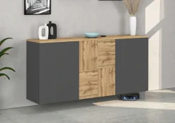 OTTO home Sideboard »ISEO, Kommode, Schrank, Sideboard, Lowboard, 6 Fächer, Breite 150 cm« 1 Stk. tlg. stehend/hängend, 3 Türen, 6 Fächer, Breite 150 cm
