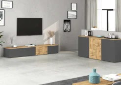 OTTO home Sideboard »ISEO, Kommode, Schrank, Sideboard, Lowboard, 6 Fächer, Breite 150 cm« 1 Stk. tlg. stehend/hängend, 3 Türen, 6 Fächer, Breite 150 cm