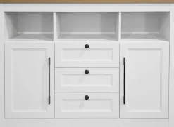 OTTO home Sideboard »Ismund« aus MDF, mit Holz-Zierleiste, schwarzen Metallgriffen, Höhe 95 cm