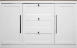 OTTO home Sideboard »Ismund« aus MDF, mit Holz-Zierleiste, schwarzen Metallgriffen, Höhe 93 cm