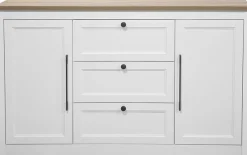 OTTO home Sideboard »Ismund« aus MDF, mit Holz-Zierleiste, schwarzen Metallgriffen, Höhe 93 cm