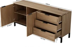 OTTO home Sideboard »Jorinde« Melaminoberfläche, flexibler Stauraum und robustes Metallgestell