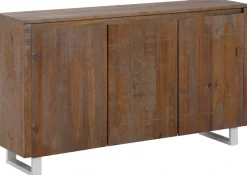 OTTO home Sideboard »Lagos« Kommode aus massivem Kiefernholz, mit weiß lackiertem Beingestell
