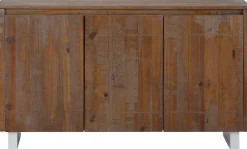 OTTO home Sideboard »Lagos« Kommode aus massivem Kiefernholz, mit weiß lackiertem Beingestell