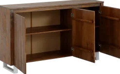 OTTO home Sideboard »Lagos« Kommode aus massivem Kiefernholz, mit weiß lackiertem Beingestell