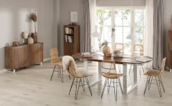 OTTO home Sideboard »Lagos« Kommode aus massivem Kiefernholz, mit weiß lackiertem Beingestell