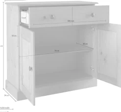 OTTO home Sideboard »Liotta« Kommode mitverstellbaren Einlegeboden, massives Kiefernholz
