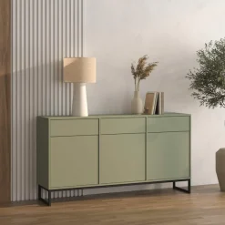 OTTO home Sideboard »Loft, Breite 157 cm, grifflose Kommode 3 Türen/3 Schubkästen.« Schubladenschrank mit viel Stauraum, Einlegeböden verstellbar