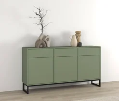 OTTO home Sideboard »Loft, Breite 157 cm, grifflose Kommode 3 Türen/3 Schubkästen.« Schubladenschrank mit viel Stauraum, Einlegeböden verstellbar