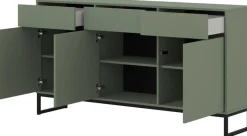 OTTO home Sideboard »Loft, Breite 157 cm, grifflose Kommode 3 Türen/3 Schubkästen.« Schubladenschrank mit viel Stauraum, Einlegeböden verstellbar