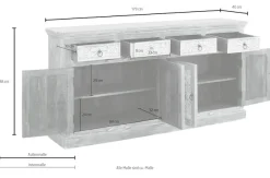 OTTO home Sideboard »Malati« Kommode, Breite 179 cm