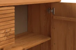 OTTO home Sideboard »MalmedyFront mit gefrästen Rillen« Kommode aus massivem Kiefernholz, Push-to-open, Breite 160 cm