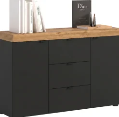 OTTO home Sideboard »MAMBO II, Breite 125 cm, 2 Türen, 3 Schubkästen« 1 Stk. tlg. Sideboard, Kommode, Wohnzimmer, Flur, Arbeitszimmer