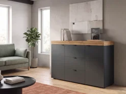 OTTO home Sideboard »MAMBO II, Breite 125 cm, 2 Türen, 3 Schubkästen« 1 Stk. tlg. Sideboard, Kommode, Wohnzimmer, Flur, Arbeitszimmer