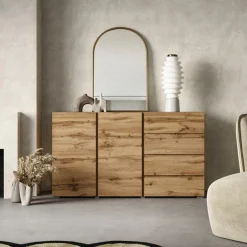 OTTO home Sideboard »Metric,Breite 138 cm, grifflose Kommode 2 Türen/4 Schubkästen« Schubladenschrank mit viel Stauraum, Einlegeböden verstellbar