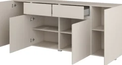 OTTO home Sideboard »Metric,Breite 195 cm, grifflose Kommode 4 Türen/2 Schubkästen« Schubladenschrank mit viel Stauraum, Einlegeböden verstellbar