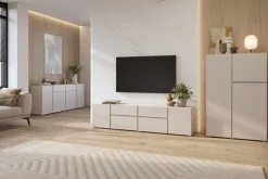 OTTO home Sideboard »Metric,Breite 195 cm, grifflose Kommode 4 Türen/2 Schubkästen« Schubladenschrank mit viel Stauraum, Einlegeböden verstellbar