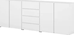 OTTO home Sideboard »Metric,Breite 222 cm, grifflose Kommode 4 Türen/4 Schubkästen« Schubladenschrank mit viel Stauraum, Einlegeböden verstellbar