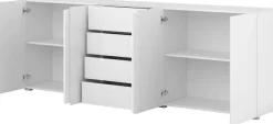 OTTO home Sideboard »Metric,Breite 222 cm, grifflose Kommode 4 Türen/4 Schubkästen« Schubladenschrank mit viel Stauraum, Einlegeböden verstellbar