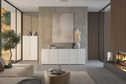 OTTO home Sideboard »Metric,Breite 222 cm, grifflose Kommode 4 Türen/4 Schubkästen« Schubladenschrank mit viel Stauraum, Einlegeböden verstellbar