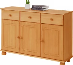 OTTO home Sideboard »Mette« Kommode mit gefrästen, kugelförmigen Füßen, Breite 120 cm