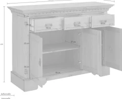 OTTO home Sideboard »Milan« Kommode, Breite 140 cm