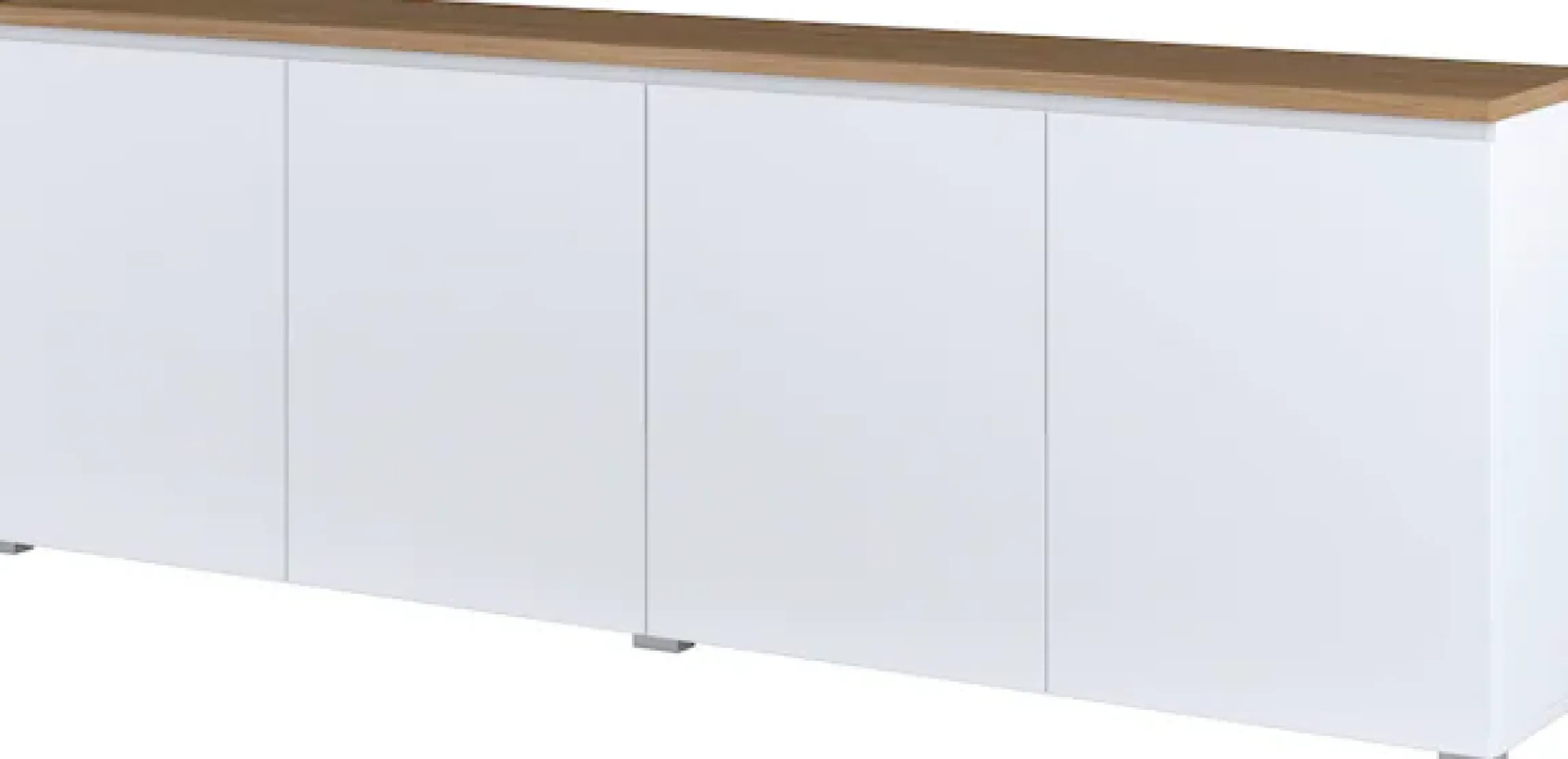 OTTO home Sideboard »Modo, Breite 200 cm, moderne grifflose Kommode 4Türen« Anrichte mit viel Stauraum, Einlegeböden verstellbar