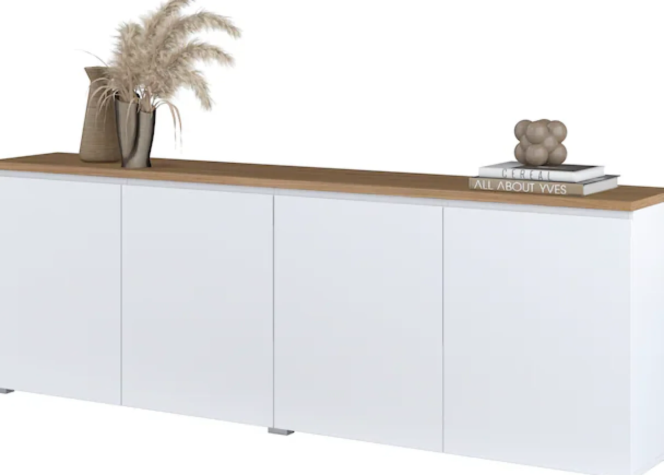OTTO home Sideboard »Modo, Breite 200 cm, moderne grifflose Kommode 4Türen« Anrichte mit viel Stauraum, Einlegeböden verstellbar