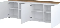 OTTO home Sideboard »Modo, Breite 200 cm, moderne grifflose Kommode 4Türen« Anrichte mit viel Stauraum, Einlegeböden verstellbar