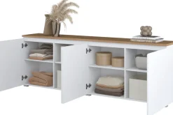 OTTO home Sideboard »Modo, Breite 200 cm, moderne grifflose Kommode 4Türen« Anrichte mit viel Stauraum, Einlegeböden verstellbar
