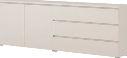 OTTO home Sideboard »Modo, Breite 200 cm, moderne grifflose Kommode 2Türen/3 SK« Schubladenkommode mit viel Stauraum, Einlegeböden verstellbar