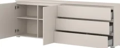 OTTO home Sideboard »Modo, Breite 200 cm, moderne grifflose Kommode 2Türen/3 SK« Schubladenkommode mit viel Stauraum, Einlegeböden verstellbar