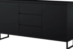 OTTO home Sideboard »Modo II, Breite 150 cm, moderne grifflose Kommode 2Türen/3 SK« Schubladenkommode viel Stauraum, Einlegeböden verstellbar, Metallkufen