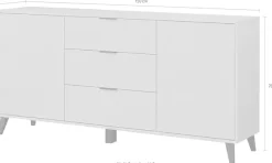 OTTO home Sideboard »OSLO – Modernes Stauraummöbel mit Schubladen und Schrankfächern« Verstellbare Böden, praktische Griffe und hohe Füße vereint