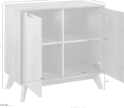 OTTO home Sideboard »Pandrup« Kommode mit 2 Türen und 2 verstellbare Einlegeböden, B:80 cm, H:75 cm