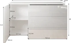 OTTO home Sideboard »PARIS« 1 Stk. tlg. Moderne 110cm breite grifflose Kommode, vielseitig einsetzbar