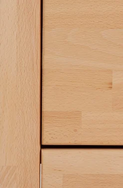 OTTO home Sideboard »Ribe,130cm breit, Fronten Massivholz,7 Fächer« Holz massiv, Holzwerkstoff, Metall Griffe,3 Türen