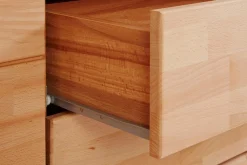 OTTO home Sideboard »Ribe,180cm breit, Fronten Massivholz,7 Fächer« Holz massiv, Holzwerkstoff, Metall Griffe,2Türen,3Schubladen