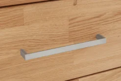 OTTO home Sideboard »Ribe,180cm breit, Fronten Massivholz,7 Fächer,Böden versetzbar« Korpus Holzwerkstoff,Türen mit Glaseinsatz,3 breite Schubladen