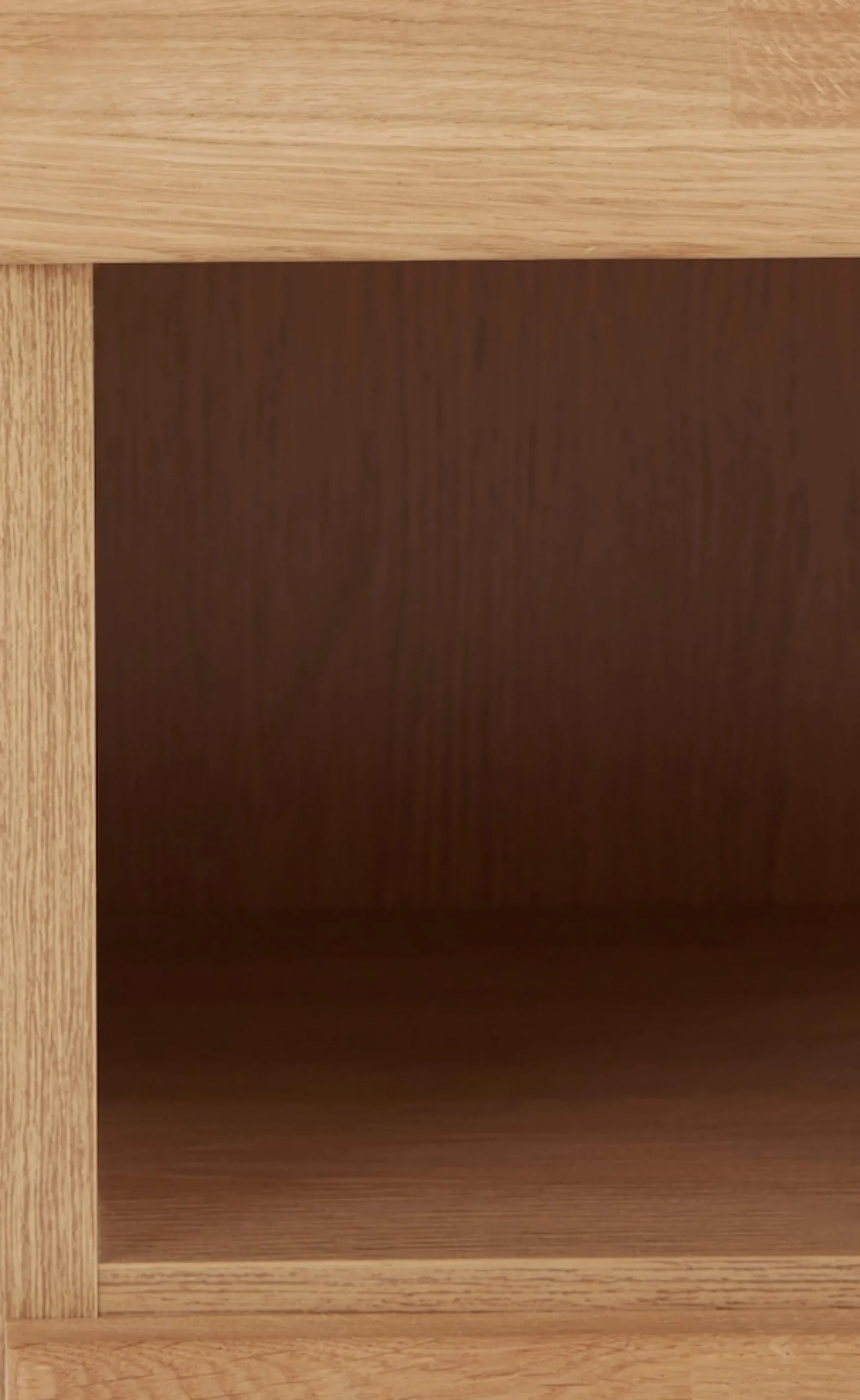 OTTO home Sideboard »Ribe,180cm breit, Fronten Massivholz,7 Fächer,Böden versetzbar« Korpus Holzwerkstoff,Türen mit Glaseinsatz,3 breite Schubladen
