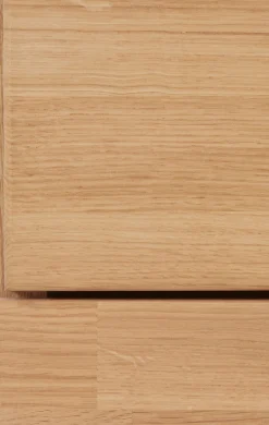 OTTO home Sideboard »Ribe,180cm breit, Fronten Massivholz,7 Fächer,Böden versetzbar« Korpus Holzwerkstoff,Türen mit Glaseinsatz,3 breite Schubladen