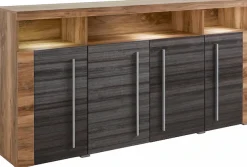 OTTO home Sideboard »Roger,Breite 182cm, stilvolle Schrank mit 4 Türen« Kommode mit viel Stauraum, Einlegeböden verstellbar