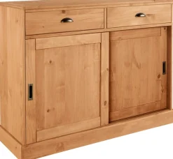 OTTO home Sideboard »Schröder« Kommode, 2 Schiebetüren, 2 Schubkasten, aus massivem Kiefernholz